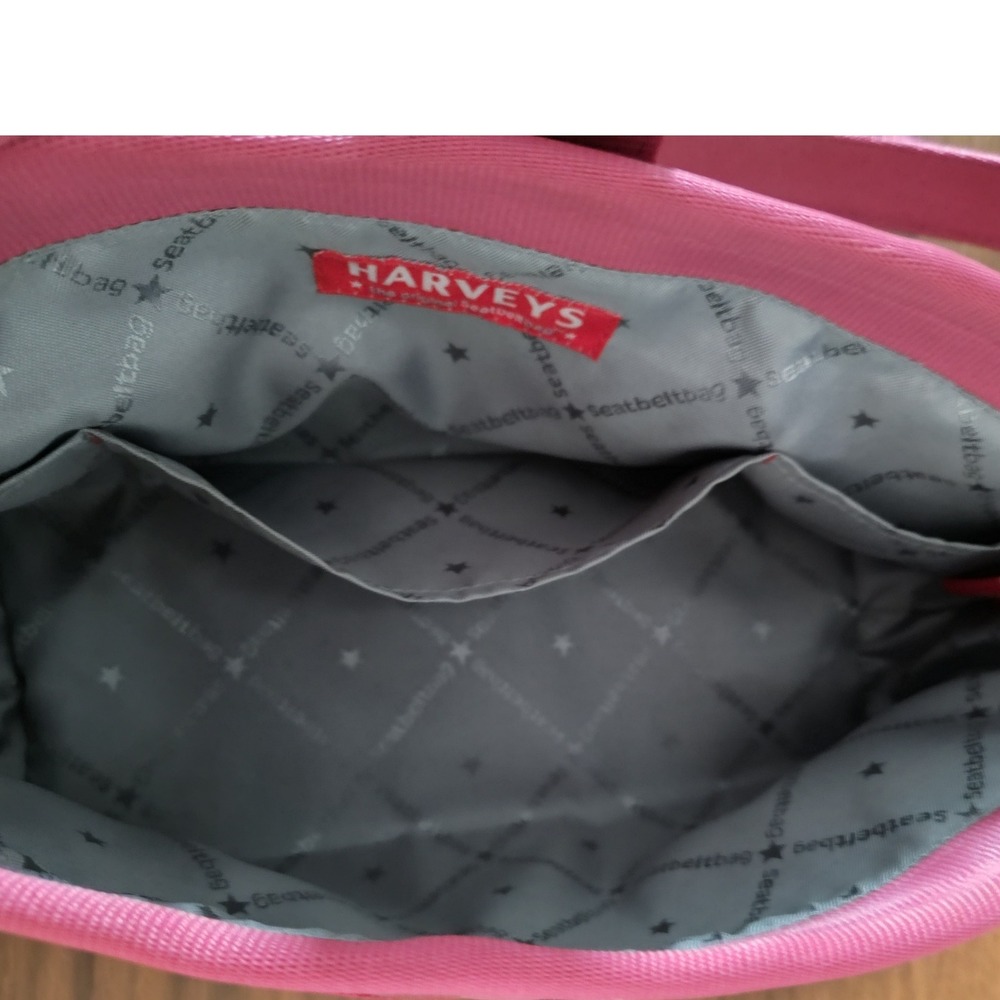 Harveys The Original Seatbelt Bag Woven Baguette Shoulder Bag Pink Raspberry - Picture 5 of 8